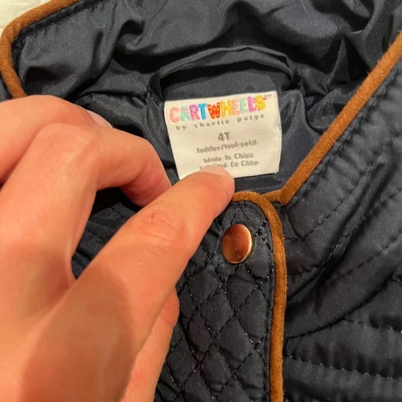 cartwheels by charlie paige toddler quilted vest - Picture 2 of 3